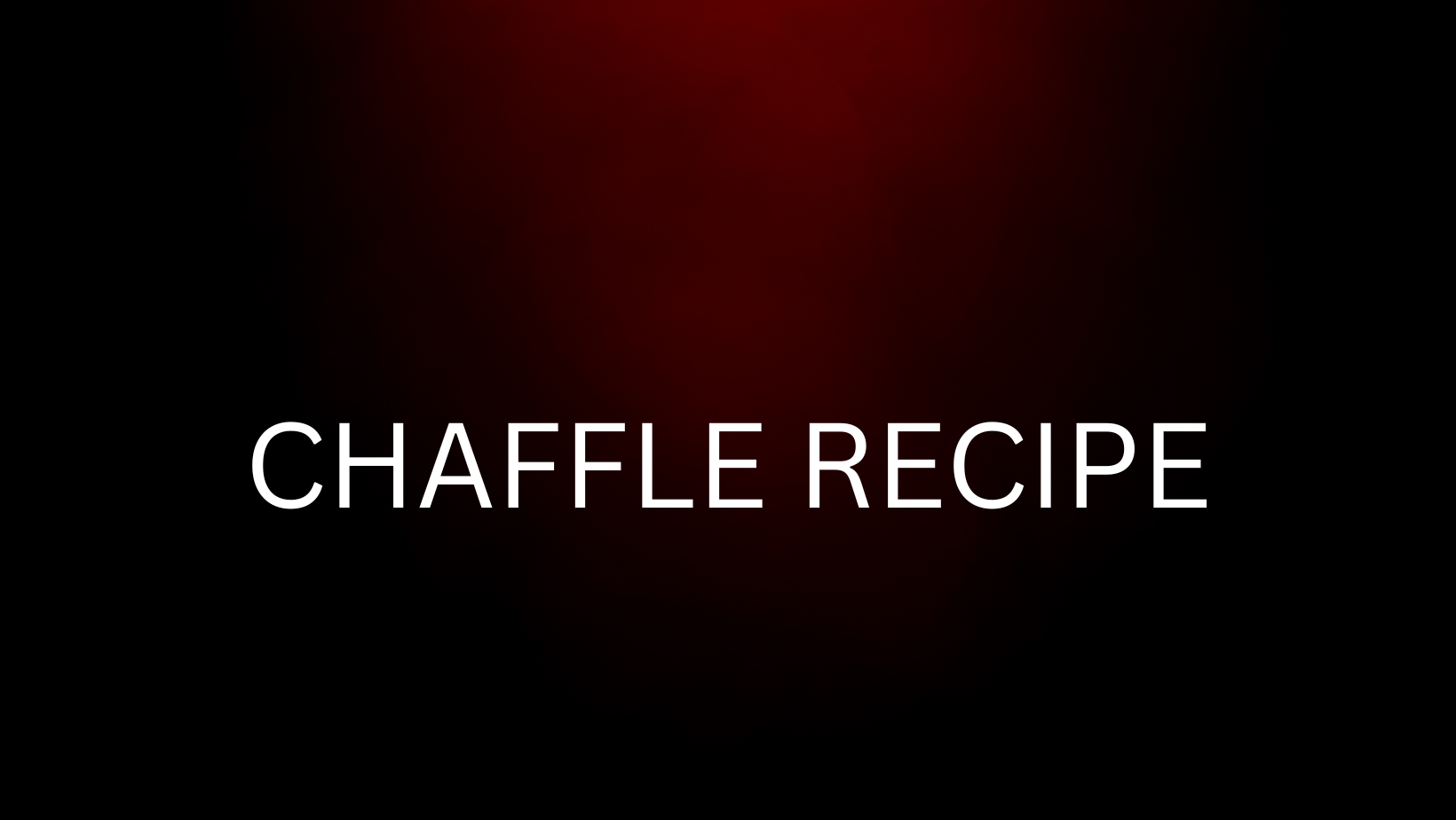 chaffle recipe