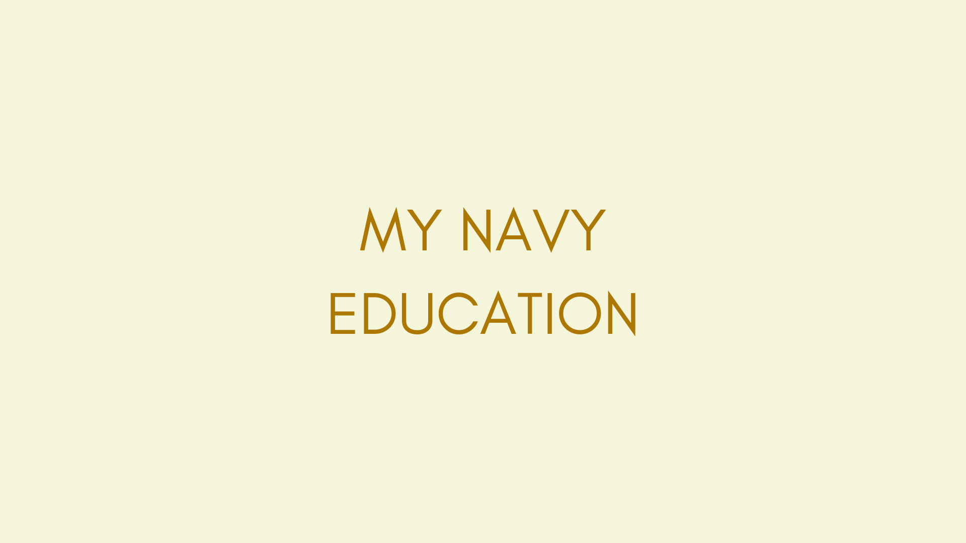 my navy education