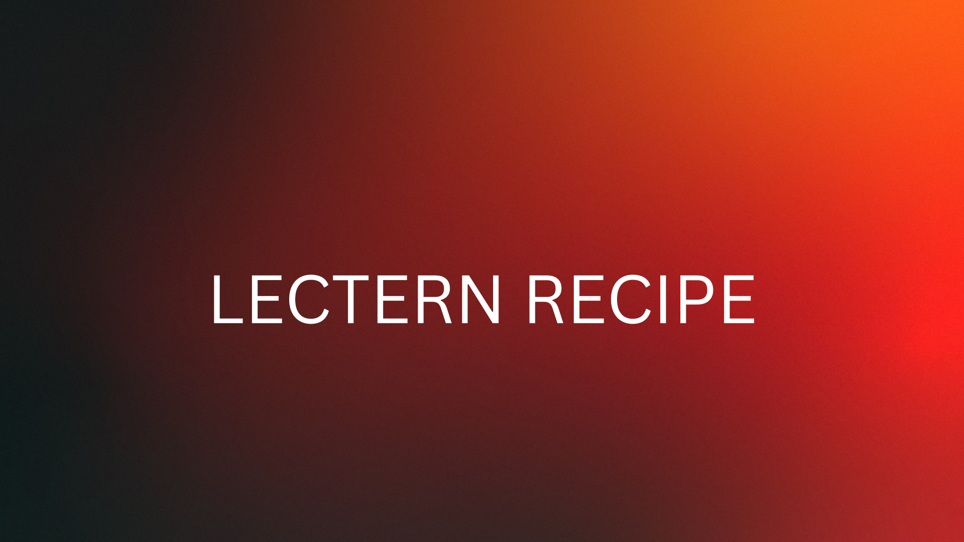 lectern recipe