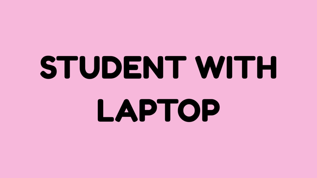 student with laptop
