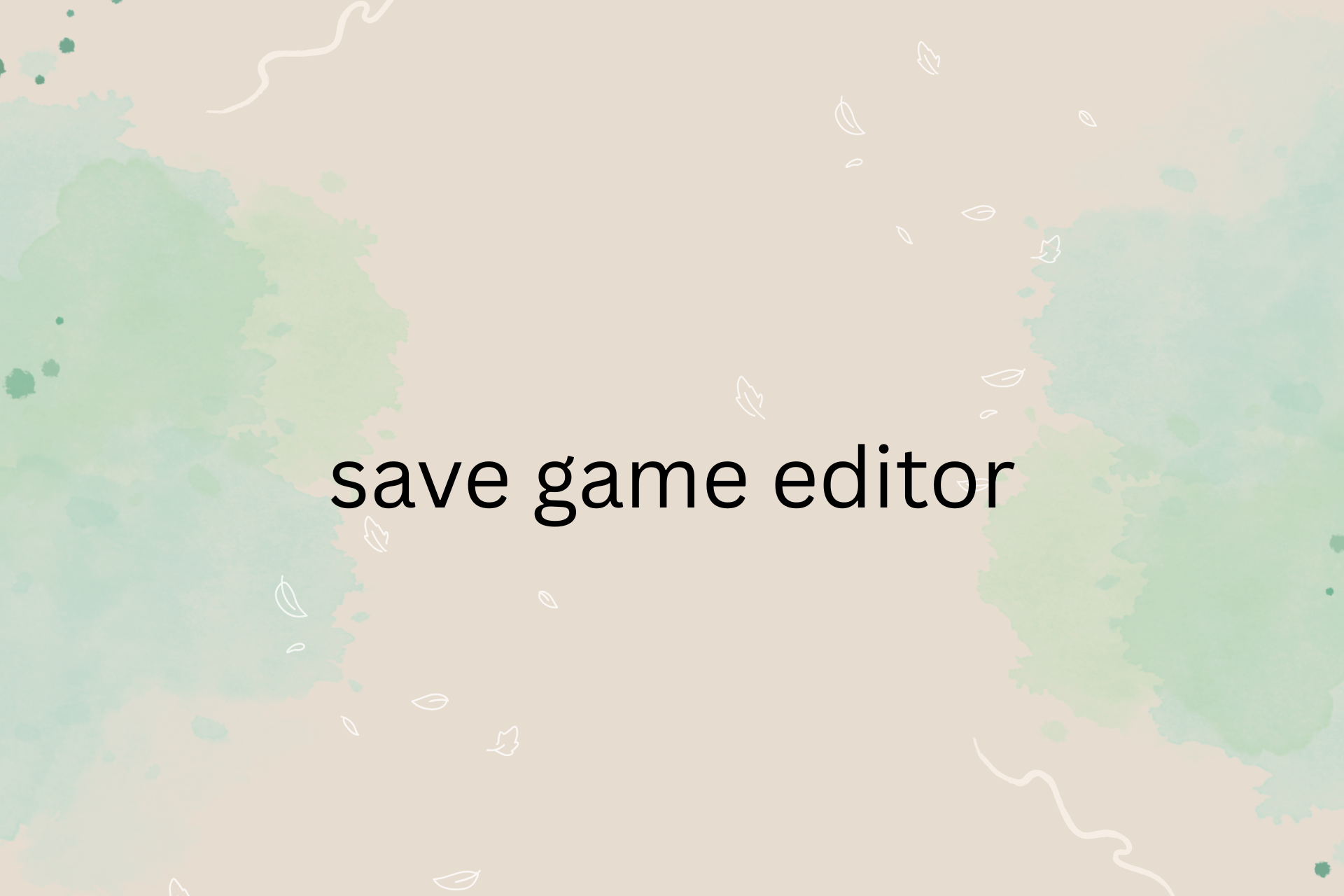 save game editor