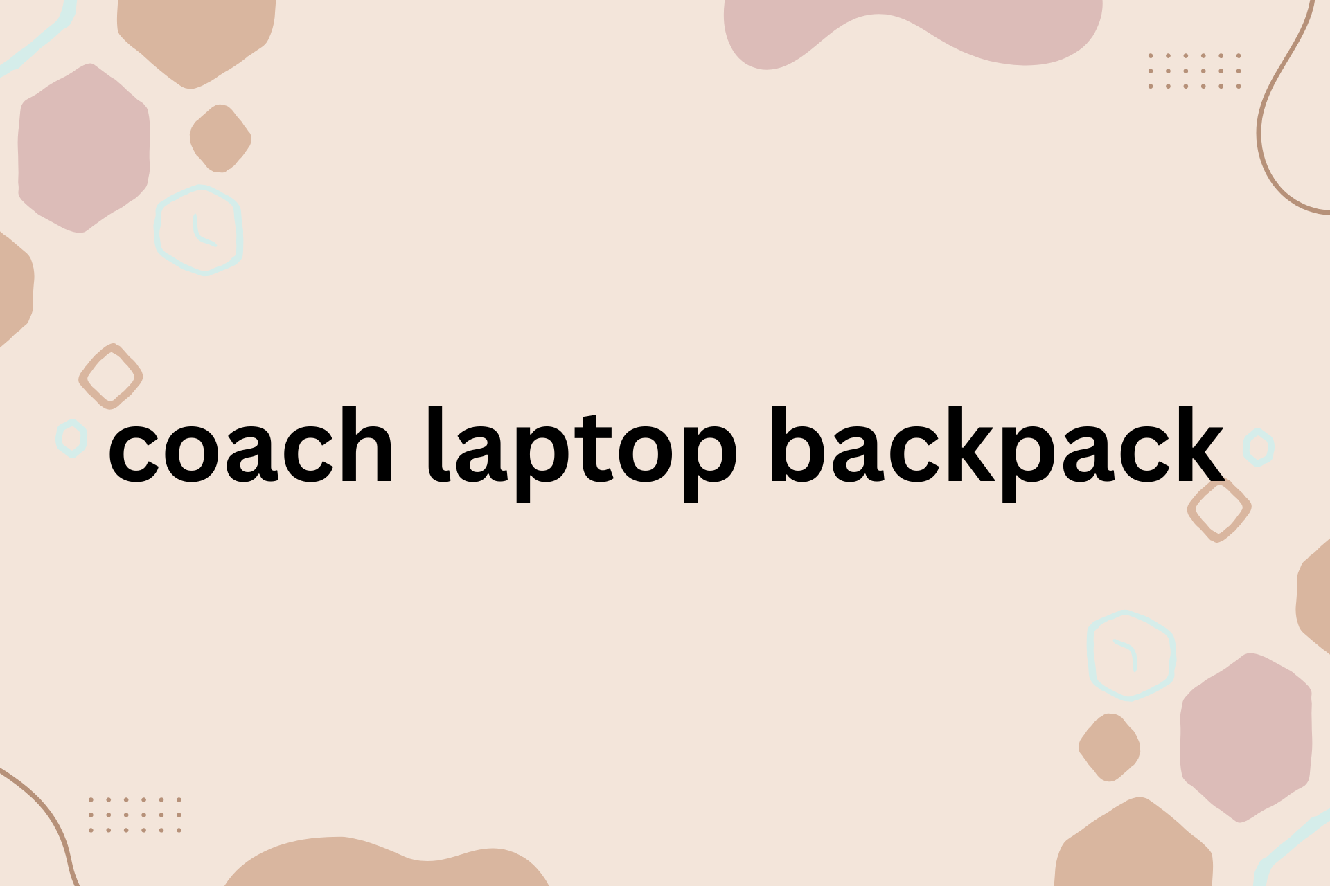 coach laptop backpack