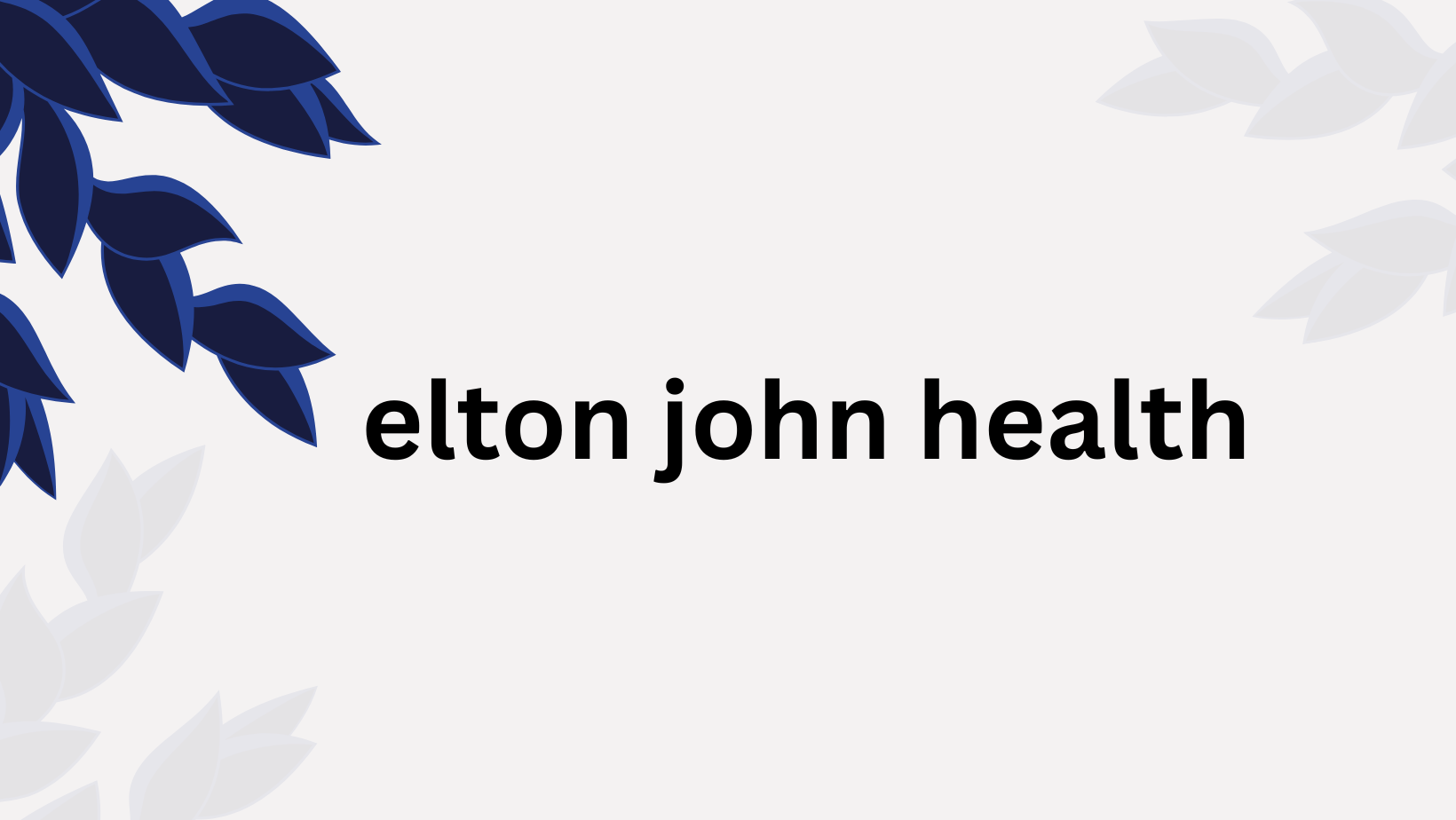 elton john health