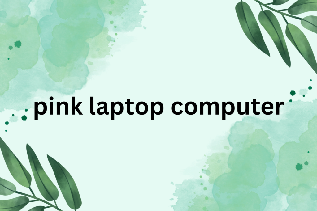 pink laptop computer